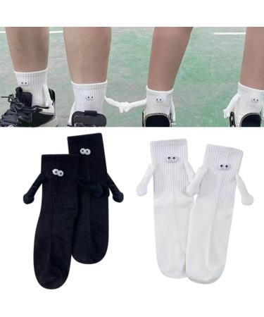 Funny Magnetic Suction Cup 3D Doll Couple Socks - Unisex Medium Black+white - Buy Online on GoSupps.com