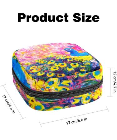 Colorful Peacock Art Menstruation Cups & Women's Bag | Eco-Friendly Tampons & Napkin Bags - International Shipping - Buy Online on GoSupps.com