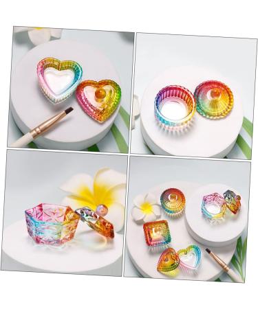 minkissy 20 Pcs Nail Art Crystal Cup Colorful Plates Dappen Dish Mini Candles Nail Accessories Candy Display Rack Mini Jars Kitchen Storage Jar Nail Jewels Candy Jar Mixing Cup Major Glass - Buy Online on GoSupps.com