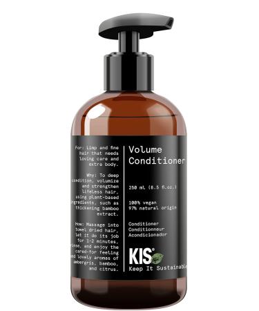 KIS Green Volume Conditioner 250ml | 100% Vegan Sulfate-Free Bamboo Extract for Limp & Fine Hair - International Shipping - Buy Online on GoSupps.com