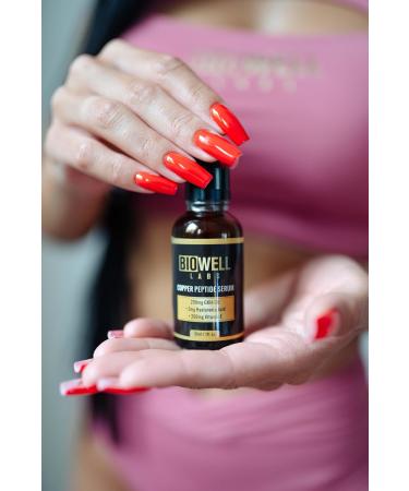GHK-CU Copper Peptide Serum with Hyaluronic Acid | Acne Treatment & Anti-Aging | Reduce Wrinkles & Fine Lines | International Shipping - Buy Online on GoSupps.com