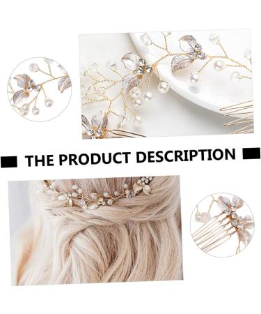 Ipetboom Bride Hair Braiding Hair Comb Hair Clip Hair Pin Tiara Pearl Hair Comb Vintage Wedding Comb Bridal Hair Combs Bridal Headdress Pearl Hair Accessories Bride Hairpin Manual - Buy Online on GoSupps.com