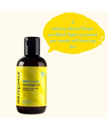Naissance Work It Out: Muscles & Joints Massage Oil & Wooden Gift Set - Rosemary & Black Pepper - Ideal for All Occasions - International Shipping - Buy Online on GoSupps.com