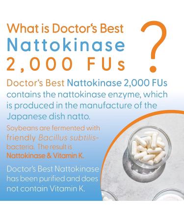 DoctorBest Nattokinase 2 000 FU 270 Vegan Capsules Laboratory Tested Gluten-Free Vegetarian 270 count (Pack of 1) - Buy Online on GoSupps.com