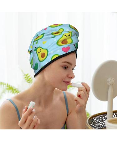 Hair Towel Wrap - Quick Drying Cartoon Avocado Hair Turban with Button | Ultimate Hair Care Solution - Buy Online on GoSupps.com