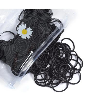 Youxuan Small Hair Elastics for Girls, Soft and Comfy Rubber Bands, 100 PCS Hair Ties, Black - Buy Online on GoSupps.com