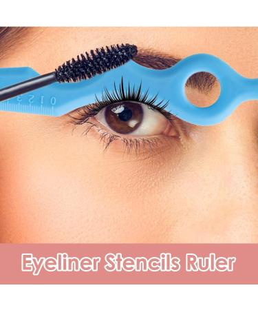 Eyeliner Applicator Tool - Silicone Eyeliner Tool Aid Portable Silicone Eyeliner Stencils Ruler Multifunctional Eye Makeup Tool for Eyeliner Eyeshadow Lipstick Hersil Blue - Buy Online on GoSupps.com