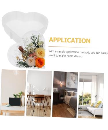 NUOBESTY Love Silicone Mold Decor Heart Shaped Epoxy Resin Molds Home Supply Household Products Multifunction White 21.1X20.3cm - Buy Online on GoSupps.com