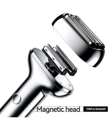 Electric Shaver Replacement Foil Head for Triple Foil & Sphyrna Shaver Set - Premium Silver - Buy Online on GoSupps.com