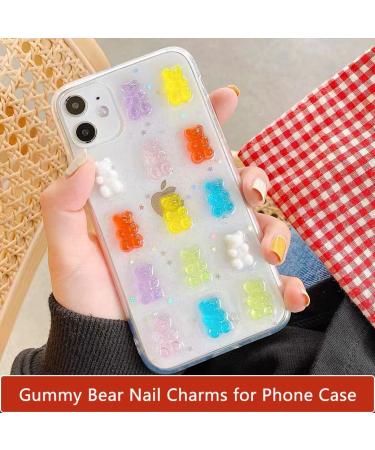 60 Pieces Gummy Bear Nail Charms - Resin Flatback Candy Bears for Nails, Slime, DIY Crafts - 10 Colors - Buy Online on GoSupps.com