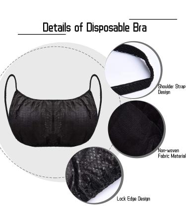 24-Piece Black Disposable Nonwoven Bras for Women - Perfect for Spray Tanning and Spa Use - Buy Online on GoSupps.com