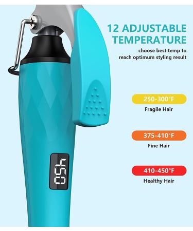 Terviiix 3/8'' Small Curling Iron for Short to Medium Hair - Ceramic Thin Wand for Tight Curls - LCD Display & 12 Heat Settings - Buy Online on GoSupps.com