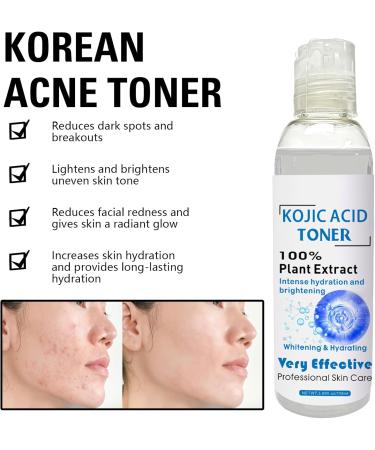 Kojic Acid Toner for Face - Face Toner Dark Spot Remover for Face Acne Toner Hydrating Toning Solution Even Skin Tone Korean Toner Skincare Exfoliating Toner for All Skin 118ml - Buy Online on GoSupps.com