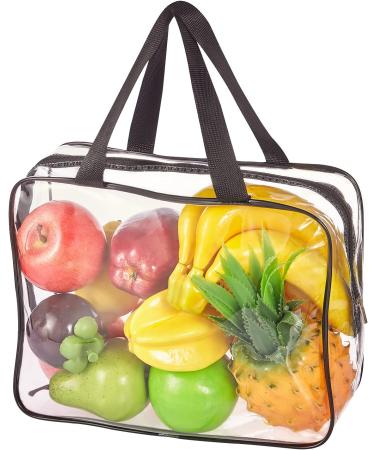 Travel-friendly 3-Piece Clear Makeup Bags Set - TSA Approved, Waterproof, Transparent PVC - Black - Buy Online on GoSupps.com