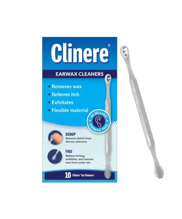 Clinere Ear Cleaners 10 Count Earwax Remover Tool Safely and Gently Cleaning Ear Canal at Home Ear Wax Cleaner Tool Itch Relief Ear Wax Buildup Works Instantly Exfolimates Earwax Cleaners.