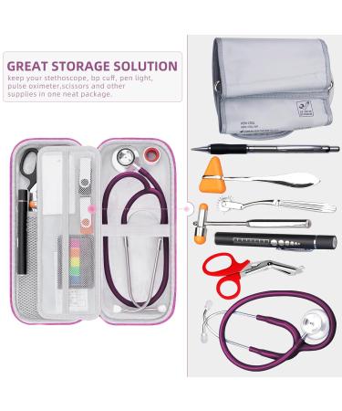 Premium Stethoscope Case for MDF & Littmann Models - Durable Purple with Mesh Pocket for Nurse Accessories - International Shipping Available - Buy Online on GoSupps.com