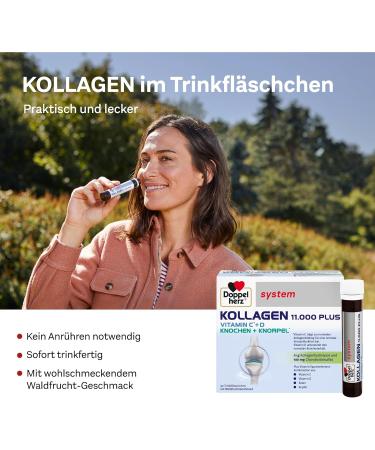 Doppelherz System Collagen 11 000 Plus - 30 Bottles for Musculoskeletal Health & Cell Protection - Shop Internationally - Buy Online on GoSupps.com