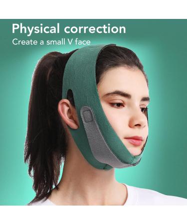 Verdant Touch Green Lifting Face Belt V Line Lifting Belt Graphene Tightening Elastic Green Face Slimming Strap - Buy Online on GoSupps.com