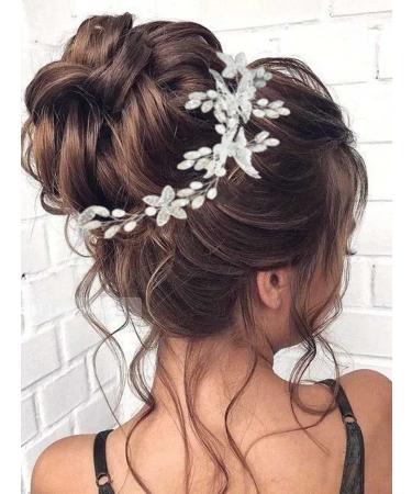 Yean Bride Silver Wedding Hair Vine Butterfly Bridal Hair Piece - Buy Online on GoSupps.com