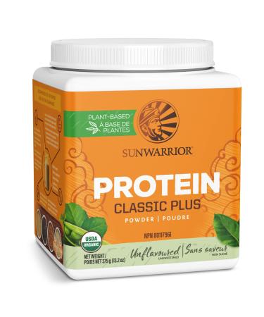 Vegan Organic Protein Powder Plant-based | 5 Superfood Quinoa Chia Seed Soy Free Dairy Free Gluten Free Synthetic Free NON-GMO | Unflavored 15 Servings | Classic Plus by Sunwarrior
