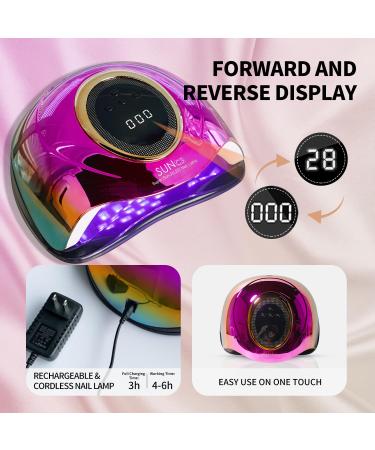 UV Light for Nails - MIRAGE LAYON UV Nail Lamp with 63 Beads 4 Timer Settings Auto Sensor - Professional Gel Nail Light Gift for Women & Girls - Purple - Buy Online on GoSupps.com