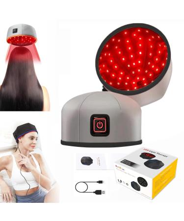 Red Light Therapy For Hair Growth Red Light Hair Growth System FDA Cleared For Hair Loss In Men & Women Advanced Hair Regrowth System Red Light Therapy Cap. (silver)