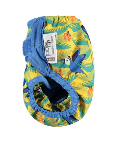 Close Pop-in Premium Bamboo Fabric Diaper | Birth to Potty | Safe Closure - Parrot Design | International Shipping - Buy Online on GoSupps.com