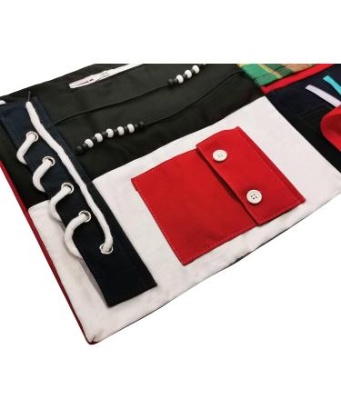 Dementia Fidget Blanket for Alzheimer's & Seniors | 60x30cm Sensory Occupation Aid for Anxiety & Asperger's - Buy Online on GoSupps.com