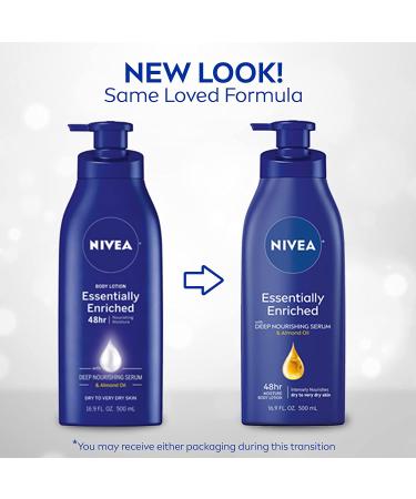 Nivea Essentially Enriched Body Lotion 16.9 fl oz - Deep Moisture & Hydration - Buy Online on GoSupps.com