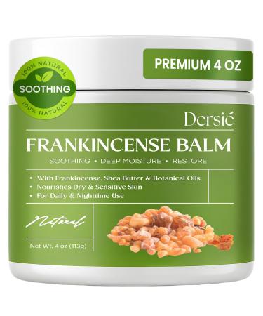 Dersie Frankincense Balm - 4 oz | Soothes Muscles & Joints Supports Skin Renewal & Nourishment All Natural Balm for Muscle Joint & Foot Discomfort and Dry Skin Infused with Frankincense Oil 4 Ounce (Pack of 1)