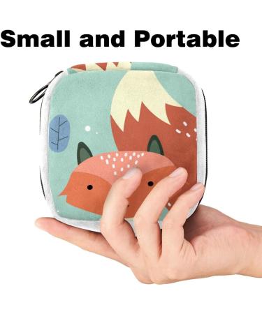 Autumn Fox Leaf Color Sanitary Napkin Storage Bag | Period Tampon Makeup Pad Pouch - GIAPB 1326 - Buy Online on GoSupps.com