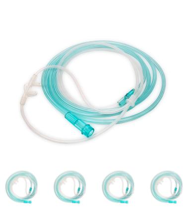 4 Pack High-Flow Soft Nasal Oxygen Cannula Universal Connector Kink Resistant