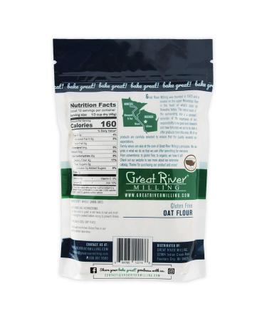 Great River Milling Gluten Free Oat Flour 18 Oz - Pack of 4 | Premium Quality Oats for Baking | Buy Now! - Buy Online on GoSupps.com