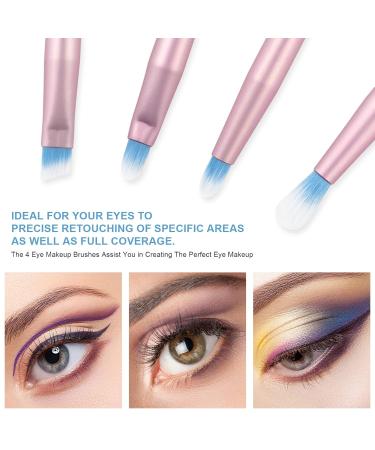 Cute 7PCS Makeup Brush Set with Quicksand Sequins Acrylic Handle - Professional Brushes for Eye Shadow, Blending, and Concealer - Special Blue Cosmetic Brushes for Girls - Buy Online on GoSupps.com