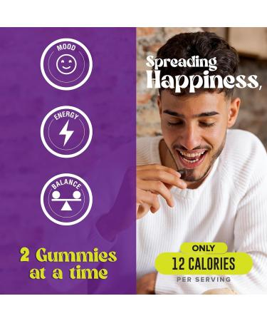 Happy Drops Daily Superfood Gummies for Mood Support, Focus and Energy Sugar-Free, Vegan, Blueberry Flavor 90 Gummies for Adults Daily Support for Mood, Focus and Natural Energy - Buy Online on GoSupps.com