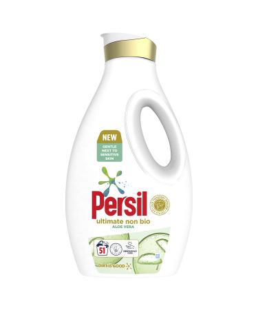 Persil Ultimate Non Bio Aloe Vera Premium tough stains Laundry Washing Liquid Detergent (204 washes) for sensitive skin (4 x 1.377 l)