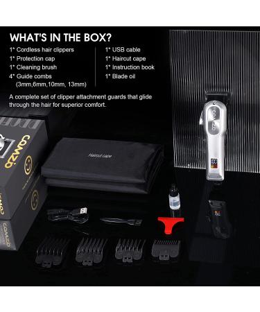 COMZIO Professional Cordless Hair Clippers for Men - Rechargeable Beard Trimmer with LED Display - Buy Online on GoSupps.com