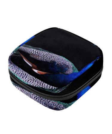 Animal Peacock Sanitary Napkin Storage Bag Portable Menstrual Pad Bag for Teen Girls Tampons Sanitary Pads for Women Ladies Multicoloured 03