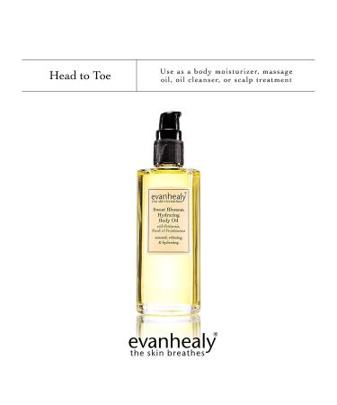 evanhealy Sweet Blossom Hydrating Body Oil | Organic Jojoba, Sesame, Sunflower Blend | Moisturizer, Massage & Facial Cleanser - Buy Online on GoSupps.com