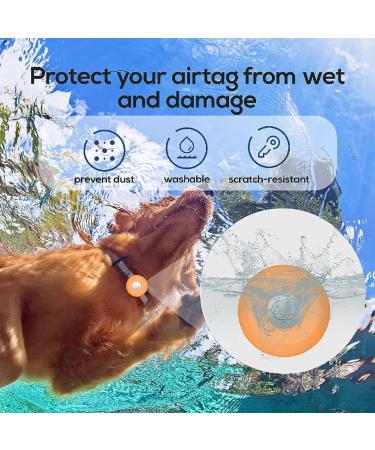 PKQtop Silicone Protective Cover for Apple AirTag - Anti-Lost Locator Case for Dog Collars & School Bags in Luminous Orange - Buy Online on GoSupps.com