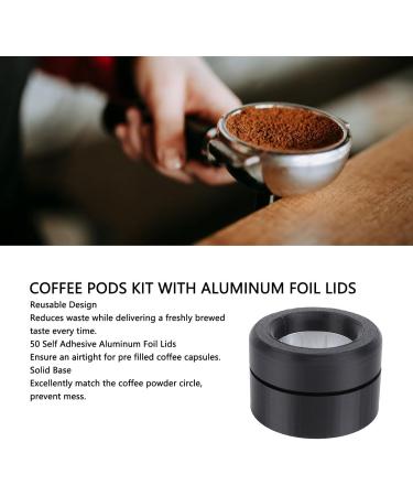  Nimomo Nimomo Reusable Pod Kit with 50 Refillable Aluminum Lids for Nestle Coffee Capsules (40-230ml) - Buy Online on GoSupps.com