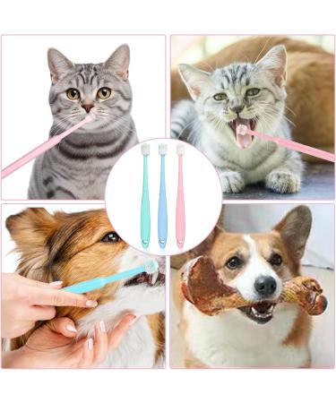 3 Pcs Cat Toothbrush Dog Toothbrush 360 Degree Small Dog Toothbrush Soft Bristles Head Puppy Toothbrush Dog Tooth Brush for Puppy Small Dog Cat Pet Teeth Cleaning (Multicolour) - Buy Online on GoSupps.com