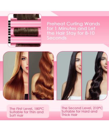 Shop 2021 Hair Curling Iron - 3 Barrel Ceramic Tourmaline Wand | Dual Voltage Crimper for Women & Girls - Perfect Hair Styling Tool - Buy Online on GoSupps.com