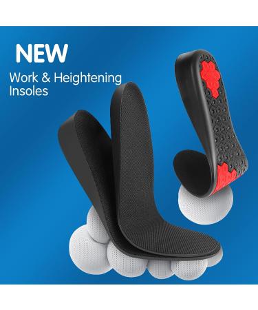 Sushn3D Plantar Fasciitis Insoles 35mm Height Increase | Memory Foam Arch Support | Shock Absorption Gel Inserts | Men 8 1/2-9 | Women 10 1/2-11 Deep Black L - Buy Online on GoSupps.com
