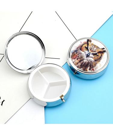 Portable 3 Compartment Pill Box with Cool Owl Design | Travel-Friendly Medicine Organizer for Purse & Pocket - Buy Online on GoSupps.com