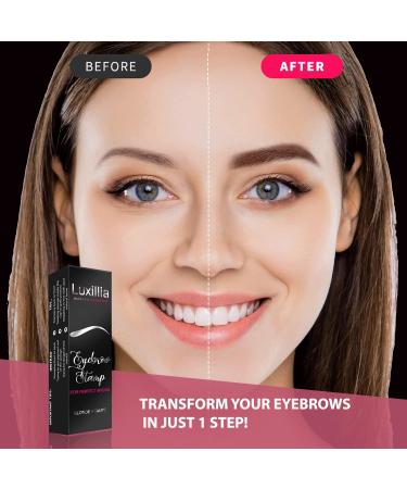 Luxillia Eyebrow Stamp Stencil Kit - Dual-Color, Waterproof & Sweatproof, Dark Brown + Nearly Black - Perfect Instant Brows, Adjustable for All Shapes, Reusable & Easy To Use - Buy Online on GoSupps.com