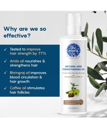 The Moms Co. Natural Hair Strengthening Oil| Controls Hair Fall|Hair Oil with Amla Bhringaraj Moroccan Argan Oil 200 ml - Buy Online on GoSupps.com
