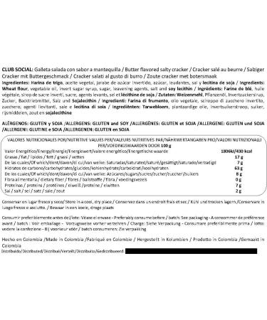 CLUB SOCIAL Original - Salt Crackers - Saladas Galletas 234g - Buy Online on GoSupps.com