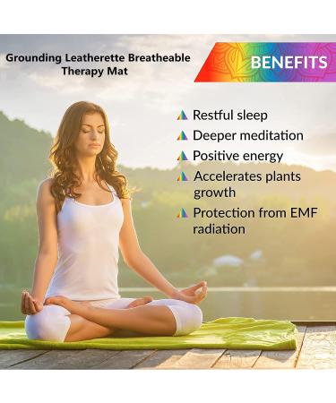 Grounding Mat for Better Sleep and Pain Relief - 54x71 Inch Earth Connected Conductive Carbon Leatherette Pad - Buy Online on GoSupps.com