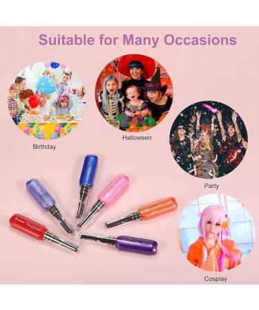 Gireatick 6 Colors Instantly Hair Color Dye Temporary Hair Mascara for Girls & Women Washable Hair Color Chalk Rainbow Hair Mascara for Birthday Cosplay DIY - Buy Online on GoSupps.com